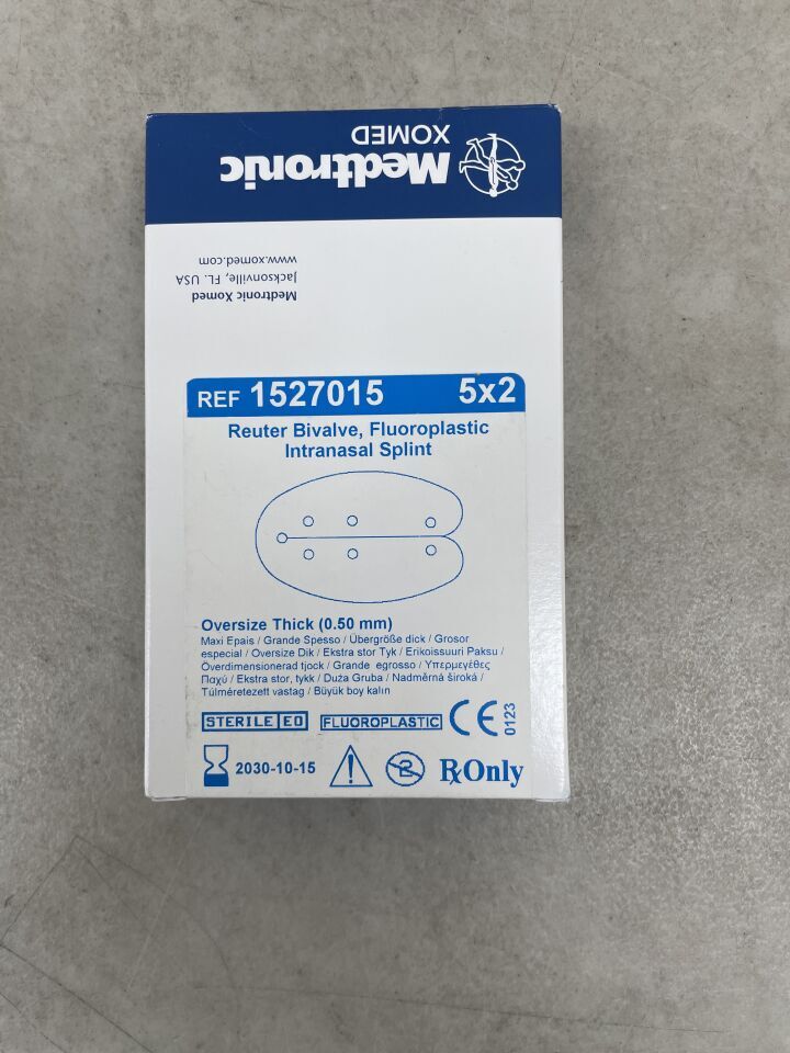 1527015 - MEDTRONIC - Reuter Bivalve FLPL Intranasal Splint, Thick 0.5mm (Paired), (BX/5) - ( Expiry Date: 2030-10-15 )
