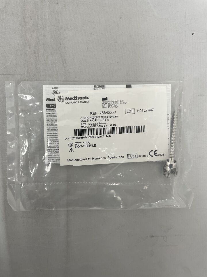 75645550 - MEDTRONIC - CD HORIZON Spinal System Multi Axial Screw, 5.5 x 50mm, (EA) - ( Expiry Date: 2099-12-31 )