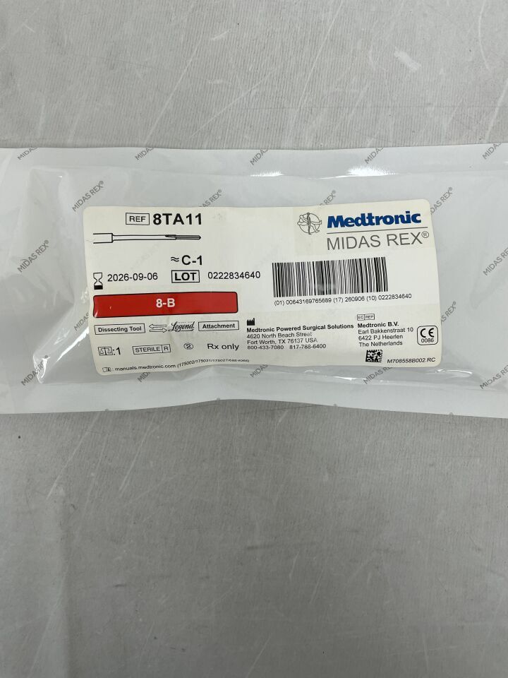8TA11 - MEDTRONIC - Midas Rex Legend, Tapered 8cm, 1.1mm, (EA) - ( Expiry Date: 2026-09-06 )