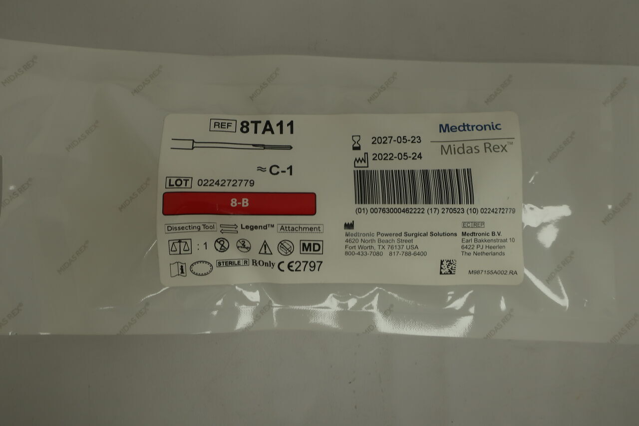 8TA11 - MEDTRONIC - midas rex tapered cutting burr, 1.1 mm head diameter, 8 cm length, (EA) - ( Expiry Date: 2027-05-23 )