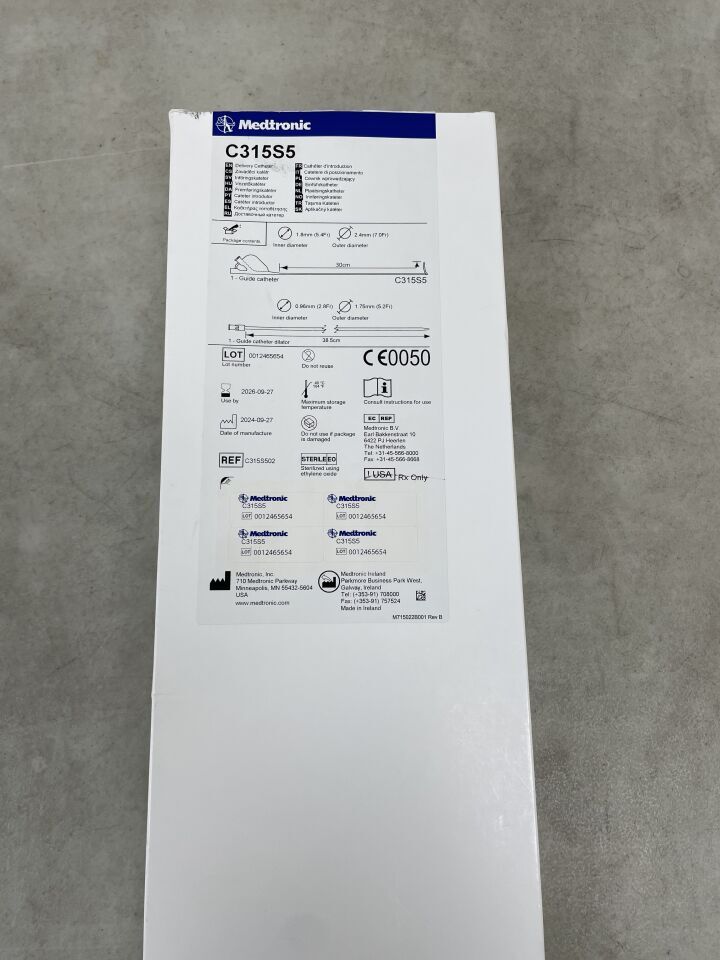 C315S5 - MEDTRONIC - Delivery Catheter with Vessel Dilator - 1.8mm x 2.4mm x 30cm, (BX/1) - ( Expiry Date: 2026-09-27 )