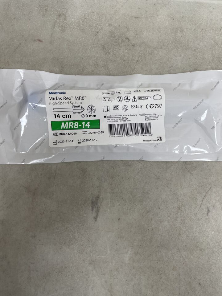 MR8-14AC90 - MEDTRONIC - Midas Rex MR8 High-Speed Surgical Tool, Acorn Cutting Burr, 14cm x 9mm, (EA) - ( Expiry Date: 2028-11-12 )