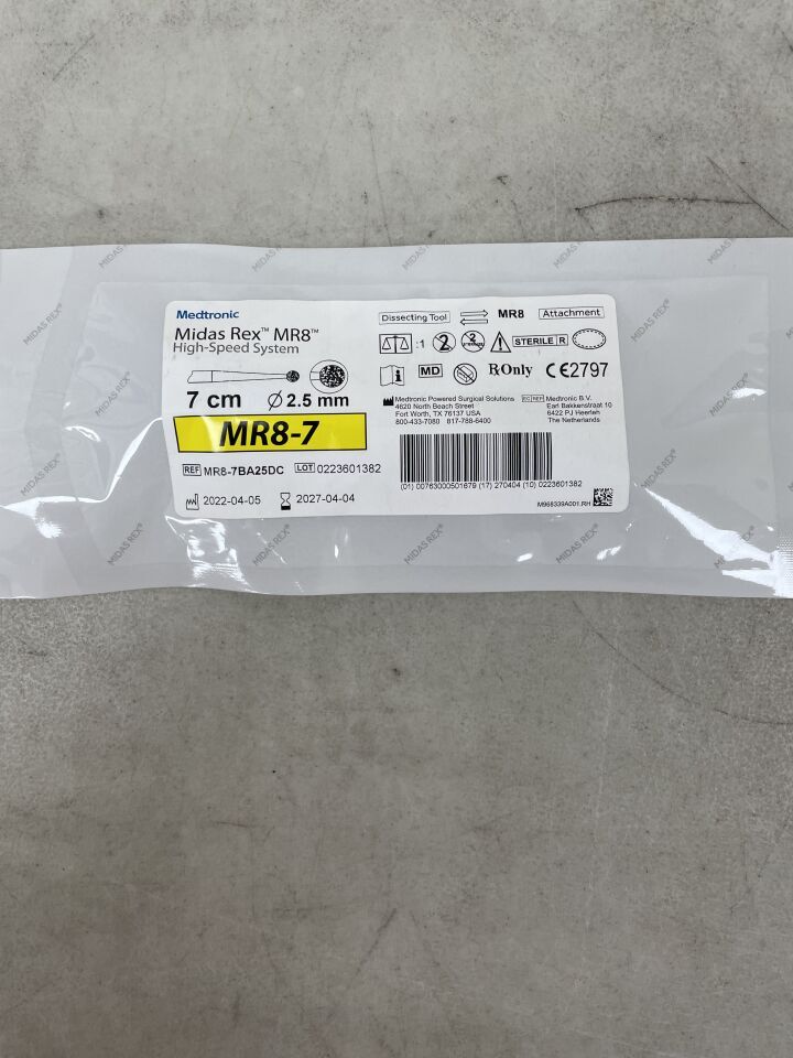 MR8-7BA25DC - MEDTRONIC - Midas Rex MR8 High-Speed Surgical Tool, Ball Diamond Coarse 7cm x 2.5mm, (EA) - ( Expiry Date: 2027-04-04 )