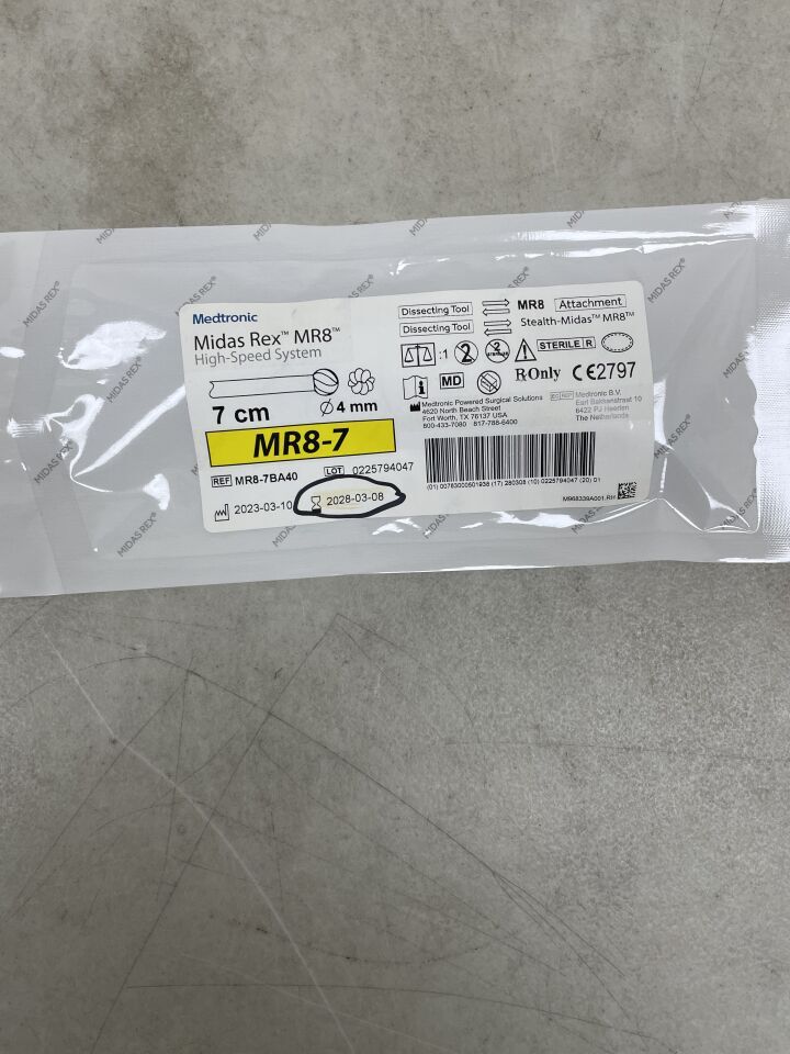 MR8-7BA40 - MEDTRONIC - Midas Rex MR8 High-Speed Surgical Tool, Ball Fluted 7cm x 4mm, (EA) - ( Expiry Date: 2028-03-08 )