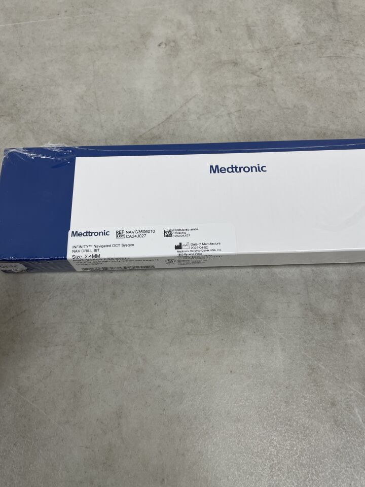 NAVG3606010 - MEDTRONIC - Infinity Navigated OCT, NAV Drill Bit Stainless Steel 2.4mm, (BX/1) - ( Expiry Date: 2033-04-02 )
