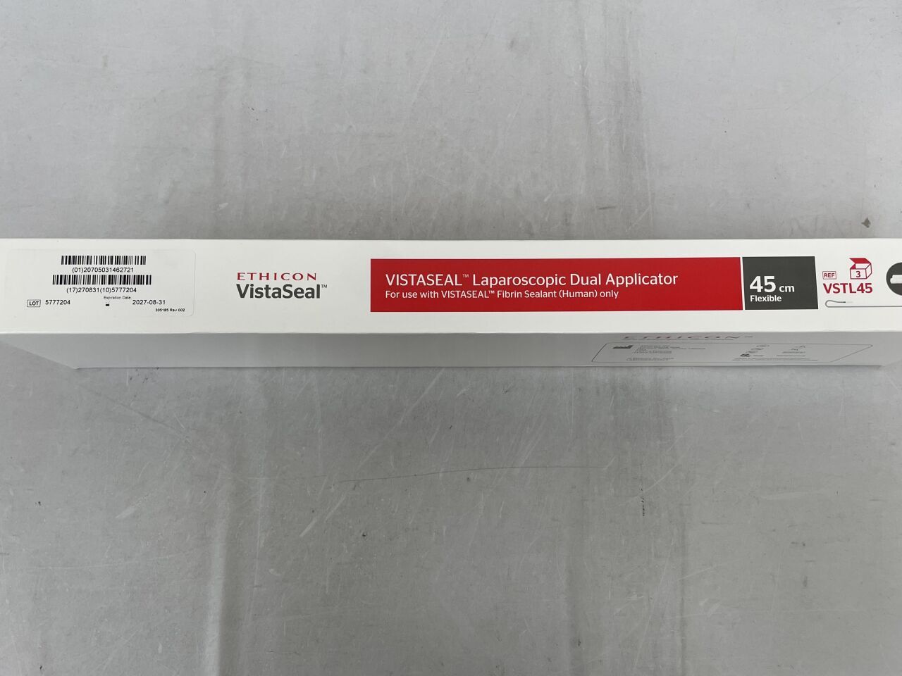 VSTL45 - ETHICON - Vistaseal Laparoscopic Dual Applicator, 45 cm Size, (BX/3) - ( Expiry Date: 2027-08-31 )