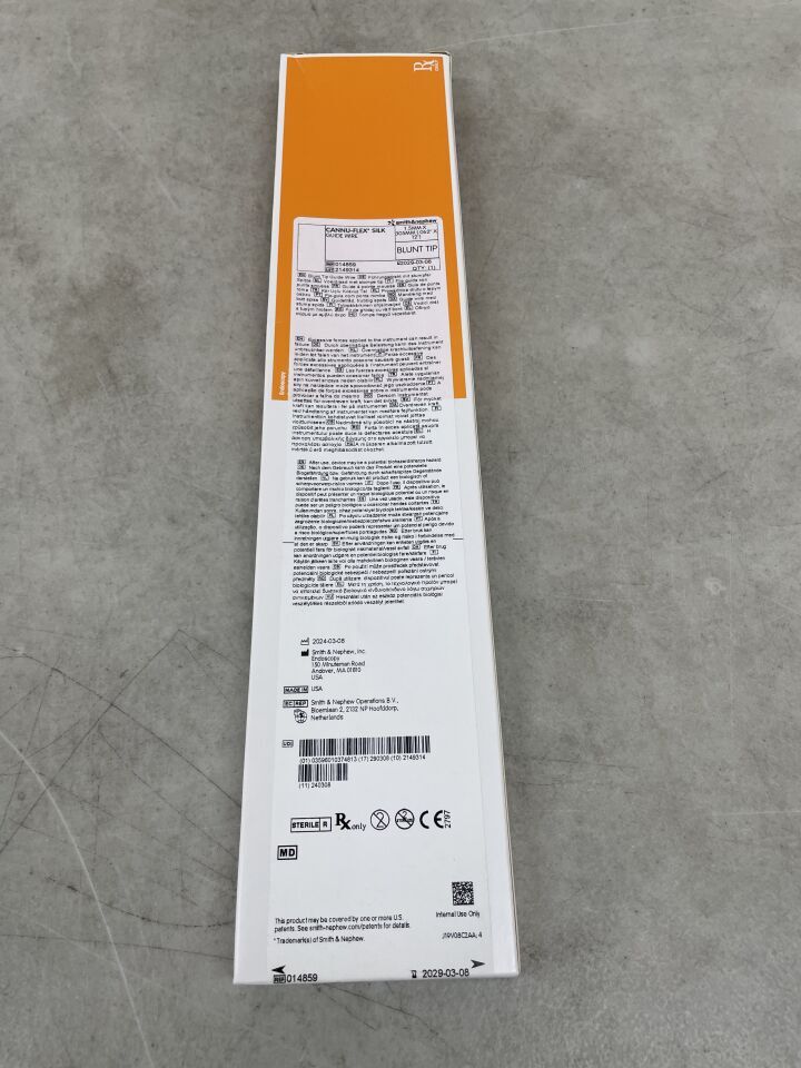 14859 - SMITH & NEPHEW - Cannu-Flex Silk 1.5 Guide Wire, Blunt Tip, 1.5mm x 305mm, (BX/1) - ( Expiry Date: 2029-03-08 )
