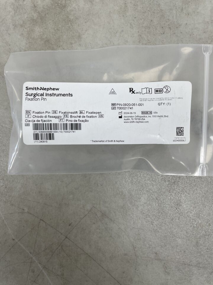 PIN-0920-051-001 - SMITH & NEPHEW - Surgical Instruments Fixation Pin, 4.0 x .094 Inch, (EA) - ( Expiry Date: 2099-12-31 )