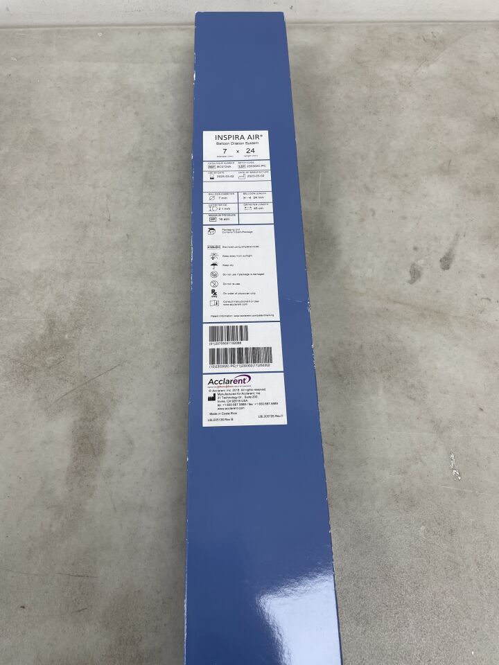 BC0724A - ACCLARENT - INSPIRA AIR BALLOON DILATION SYSTEM 7x24, (BX/5) - ( Expiry Date: 2025-03-02 )