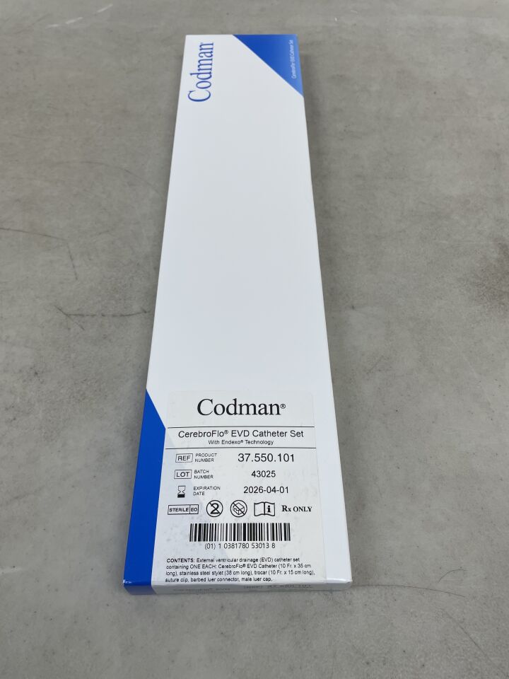 37.550.501 - CODMAN - cerebroflo evd catheter set, (BX/1) - ( Expiry Date: 2026-04-01 )