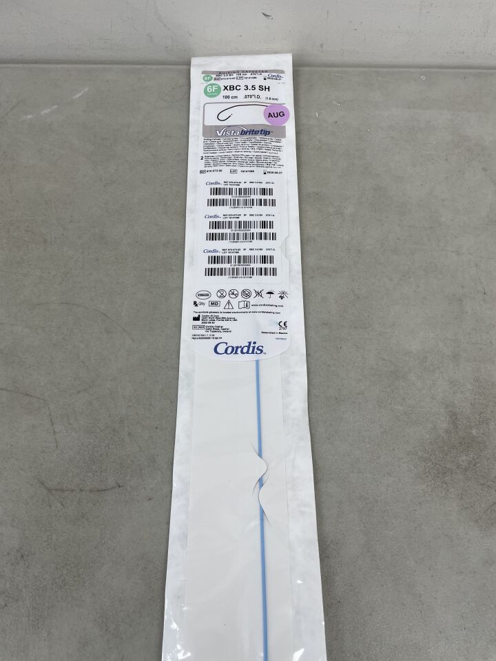 670-073-00 - CORDIS - Vista Brite Tip Guiding Catheter - XBC 3.5 SH - 6Fr x .070" x 100cm, (EA) - ( Expiry Date: 2025-08-31 )