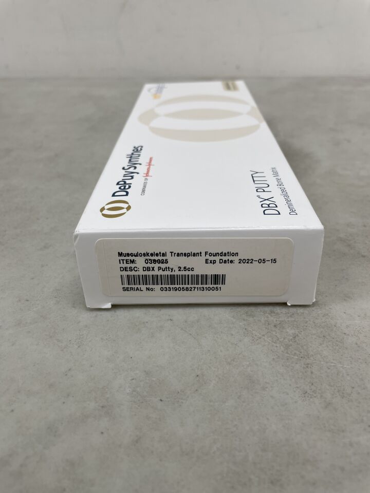38025 - DEPUY - DBX Putty, 2.5cc, (BX/1) - ( Expiry Date: 2022-05-15 )
