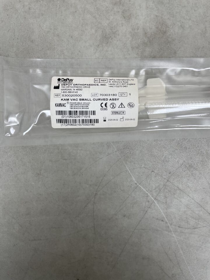 530020500 - DEPUY - kamvac curved mini suction tube, (EA) - ( Expiry Date: 2024-09-11 )