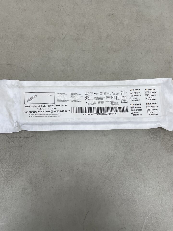 AESR60W - LEXINGTON MEDICAL - AEON Endoscopic Stapler Reload, 2.5 x 1 mm, For 60 mm Staplers, (EA) - ( Expiry Date: 2025-09-30 )