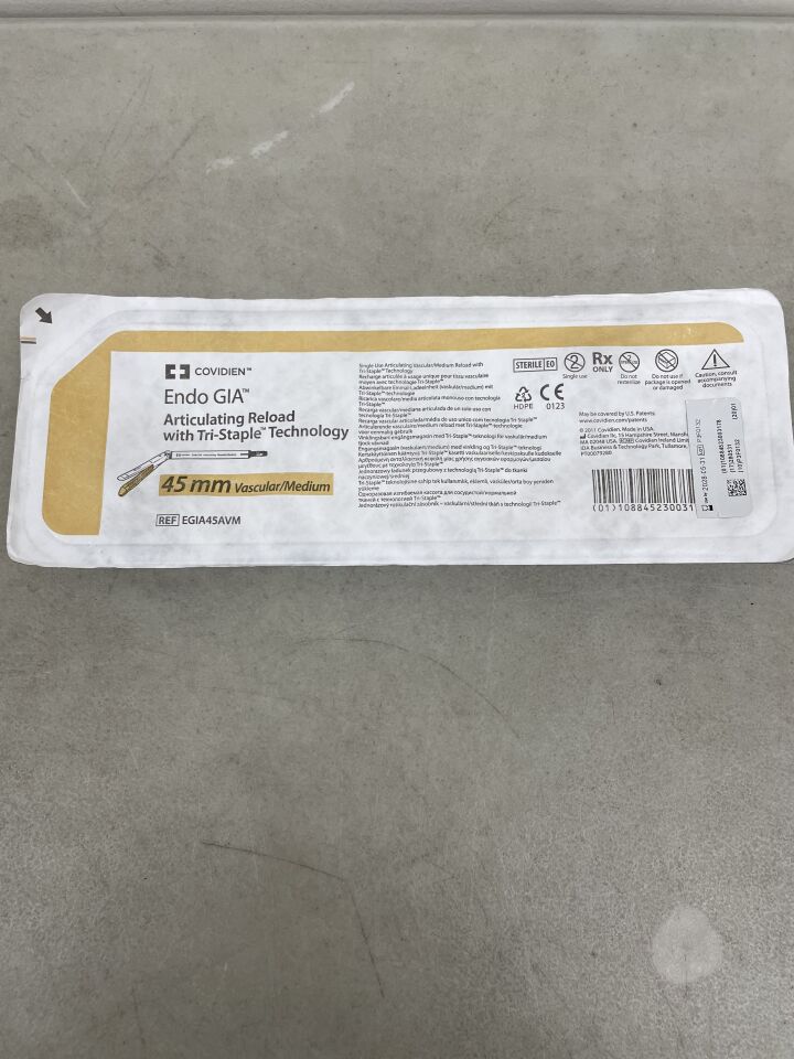 EGIA45AVM - COVIDIEN - Endo GIA Articulating Reload, 45mm Vascular/Medium with Tri-Staple Technology, (EA) - ( Expiry Date: 2028-05-31 )