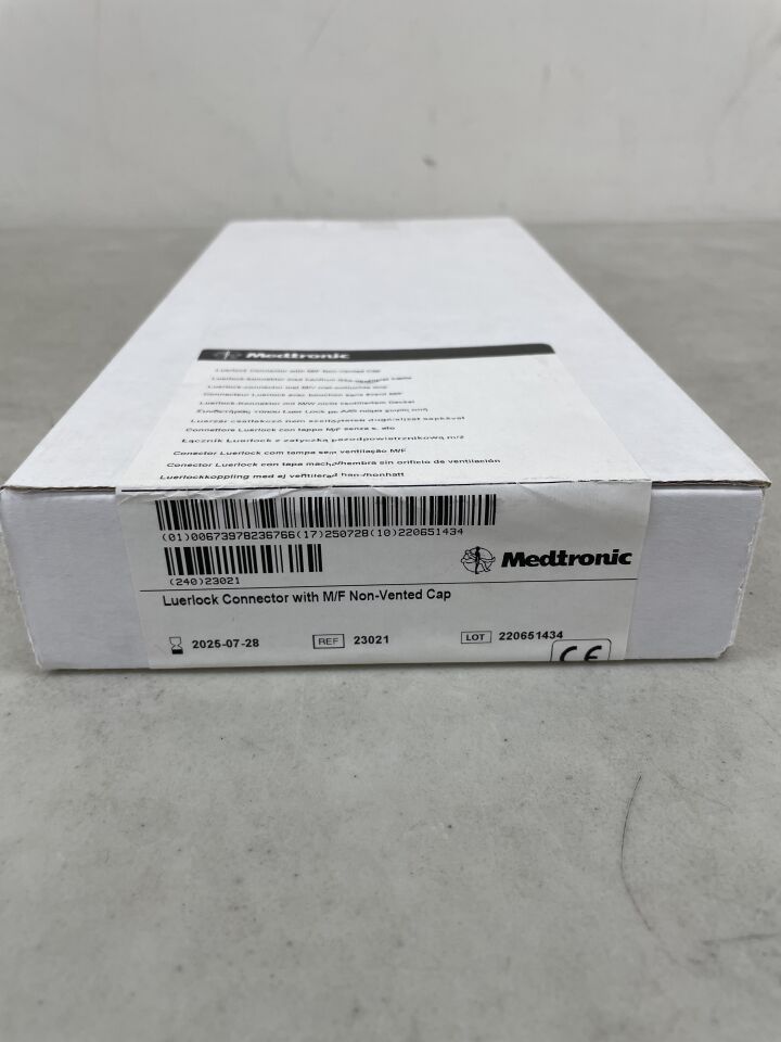 23021 - MEDTRONIC - Luerlock Connector with M/F Non-Vented Cap, (BX/1) - ( Expiry Date: 2025-07-28 )