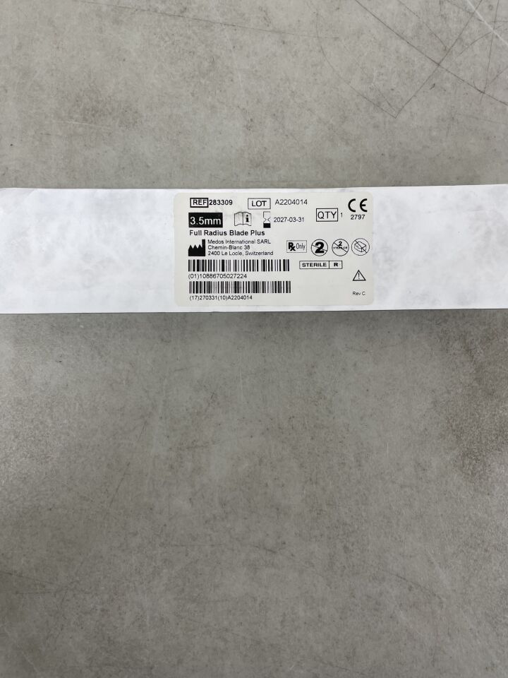 283309 - DEPUY - FMS Full Radius Blade Plus 3.5mm, (EA) - ( Expiry Date: 2027-03-31 )