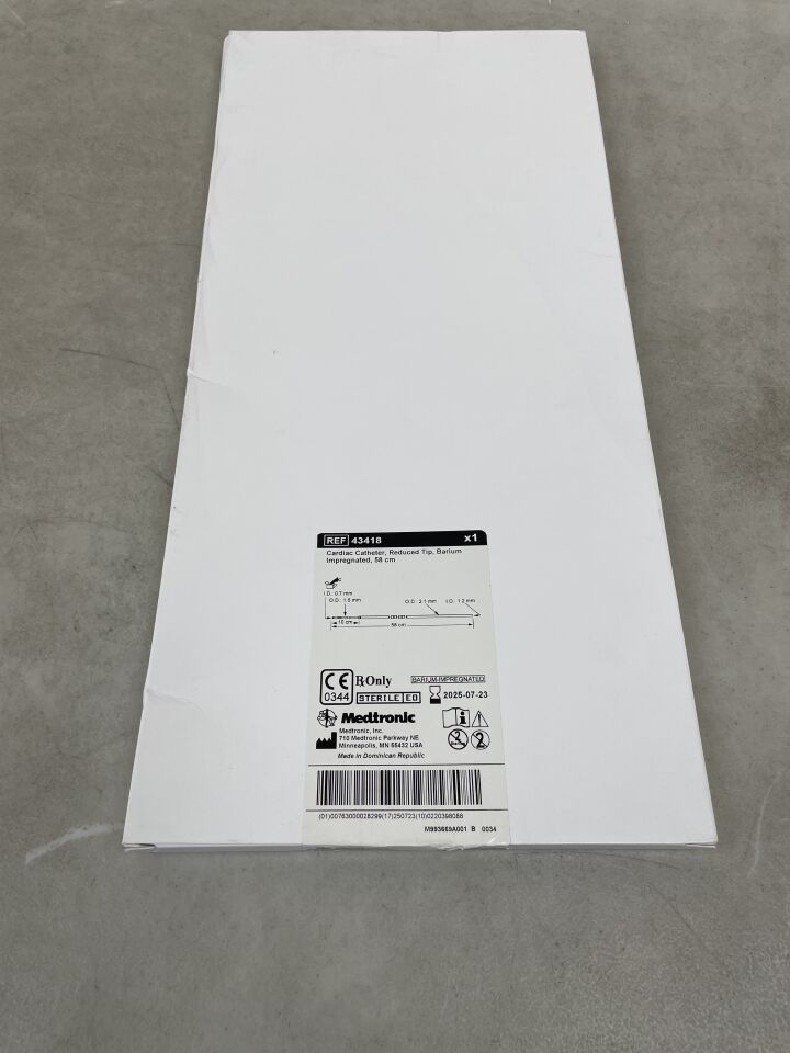 43418 - MEDTRONIC - Cardiac Catheter, Reduced Tip, Barium, 58cm, (BX/1) - ( Expiry Date: 2025-07-23 )