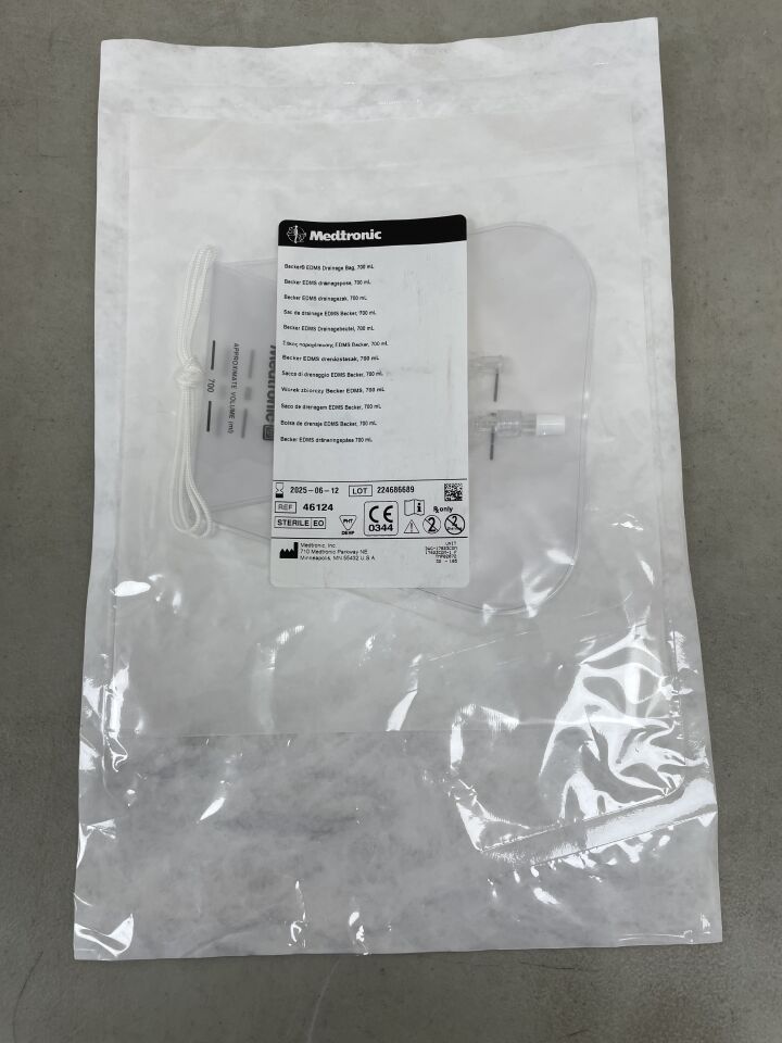 46124 - MEDTRONIC - Becker EDMS Drainage Bag, 700ml, (EA) - ( Expiry Date: 2025-06-12 )