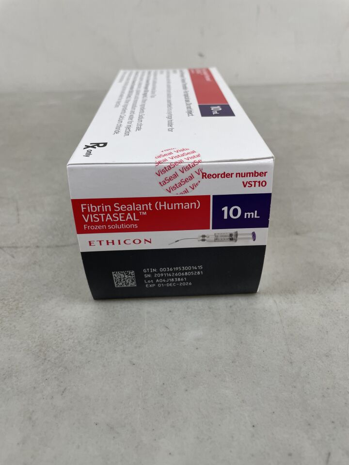 VST10 - ETHICON - Fibrin Sealant (Human) Vista Seal Frozen Solutions 10mL (PRODUCT NOT FROZEN), (BX/1) - ( Expiry Date: 2026-12-01 )