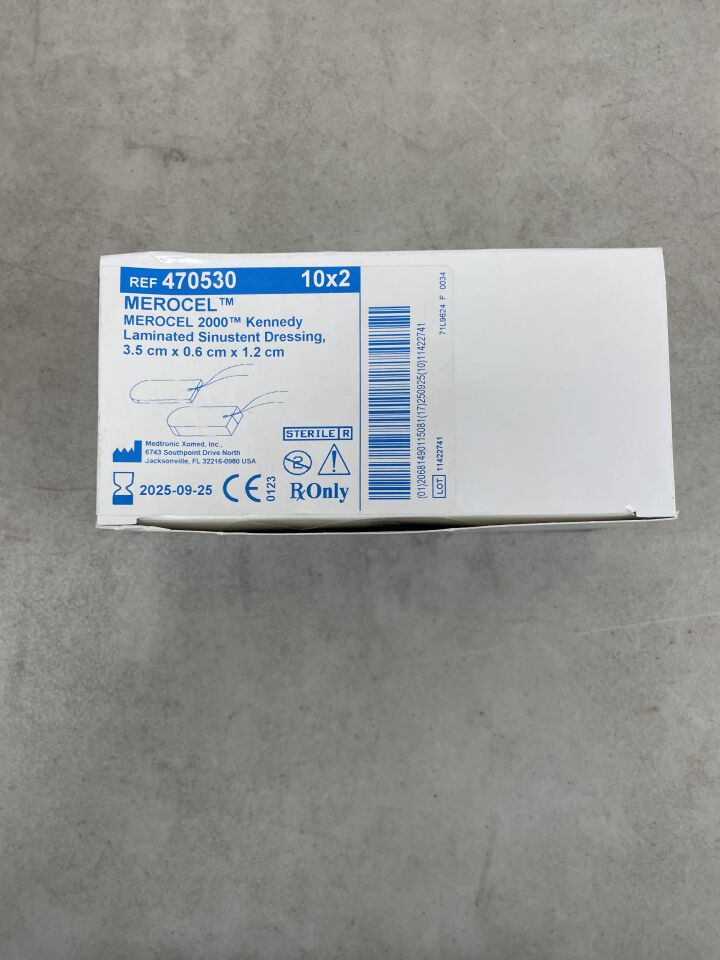 470530 - MEDTRONIC - Merocel 2000 Kennedy Sinustent Dressing, 3.5 x 0.6 x .1.2cm, (BX/10) - ( Expiry Date: 2025-09-25 )