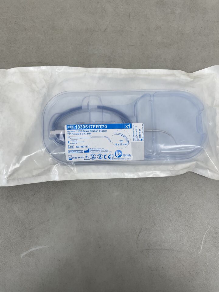 1830517FRT70 - MEDTRONIC - NuVent EM Sinus Dilation System, Frontal 5mm x 17mm, 70°, (EA) - ( Expiry Date: 2025-10-01 )