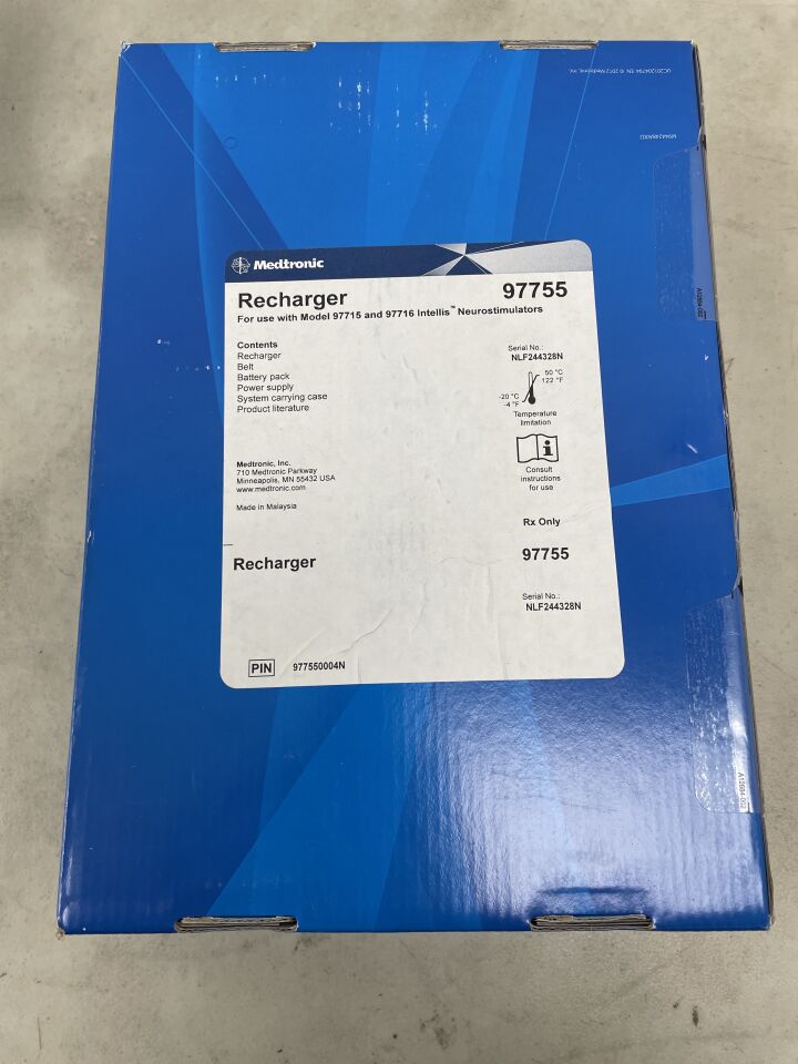 97755 - MEDTRONIC - Recharger For Use with 97715, 97716 Intellis Neurostimulators, (BX/1) - ( Expiry Date: 2099-12-31 )