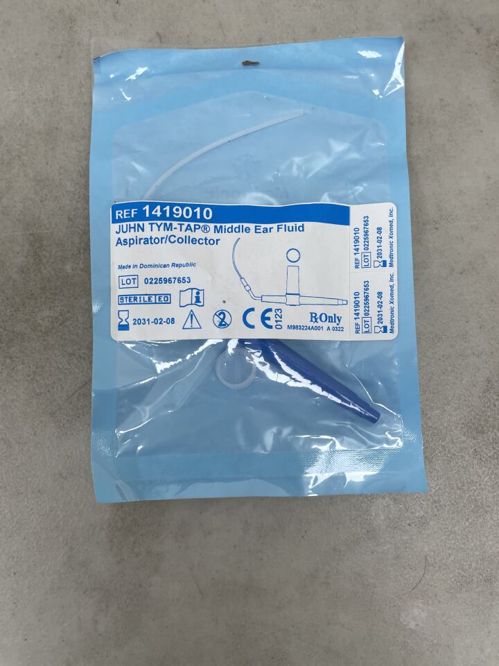 1419010 - MEDTRONIC - XOMED Juhn Tym-Tap Middle Ear Fluid Aspirator / Collector, (EA) - ( Expiry Date: 2031-02-08 )