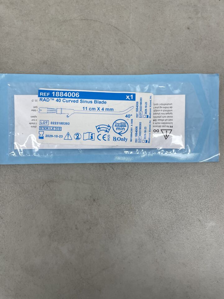 1884006 - MEDTRONIC - 4.0mm RAD 40 Curved Sinus Blade, 11cm, (EA) - ( Expiry Date: 2029-10-23 )