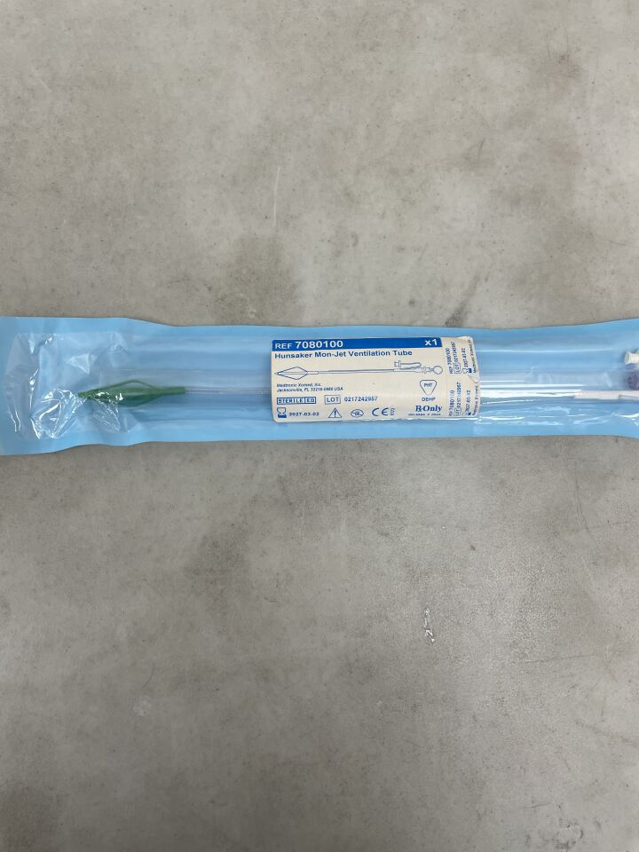 7080100 - MEDTRONIC - Hunsaker Mon-Jet Ventilation Tube, (EA) - ( Expiry Date: 2027-03-02 )