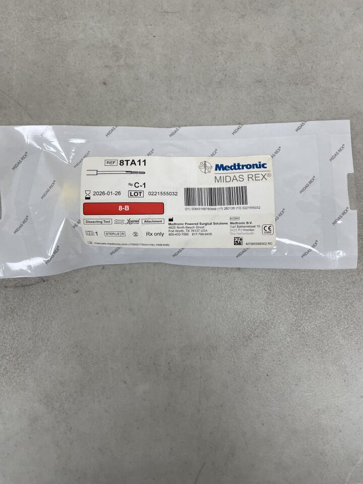 8TA11 - MEDTRONIC - Midas Rex Legend, Tapered 8cm, 1.1mm, (EA) - ( Expiry Date: 2026-01-26 )