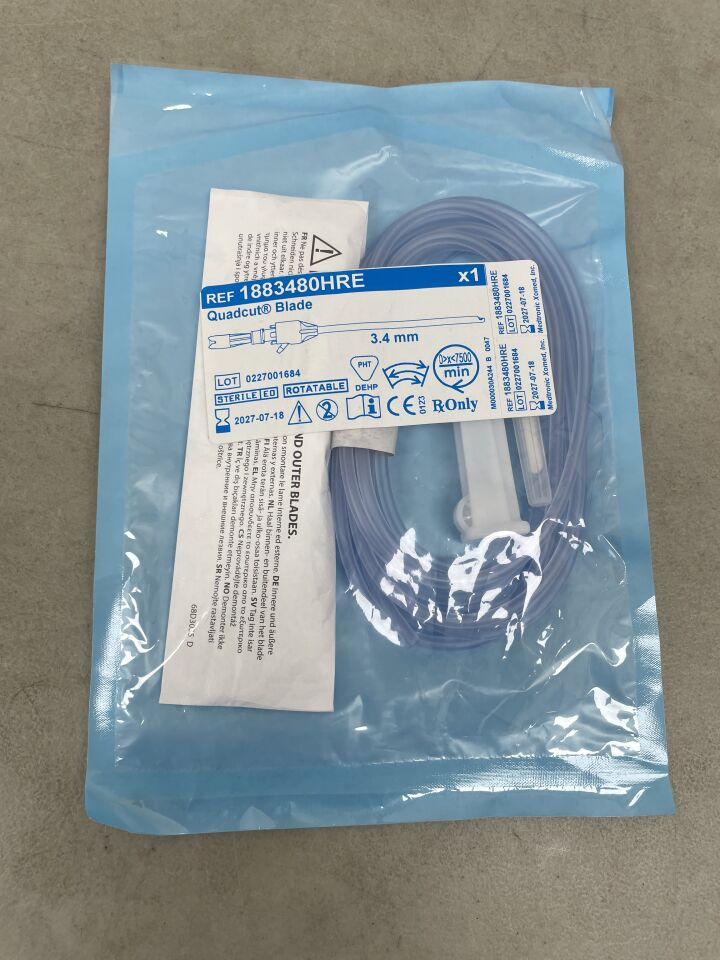 1883480HRE - MEDTRONIC - 3.4mm Rotatable Quadcut Blade, 13cm, (EA) - ( Expiry Date: 2027-07-18 )
