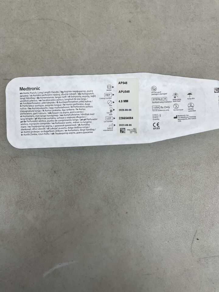 APU548 - MEDTRONIC - Aortic Punch, Long Handle 4.8mm, (EA) - ( Expiry Date: 2025-06-06 )