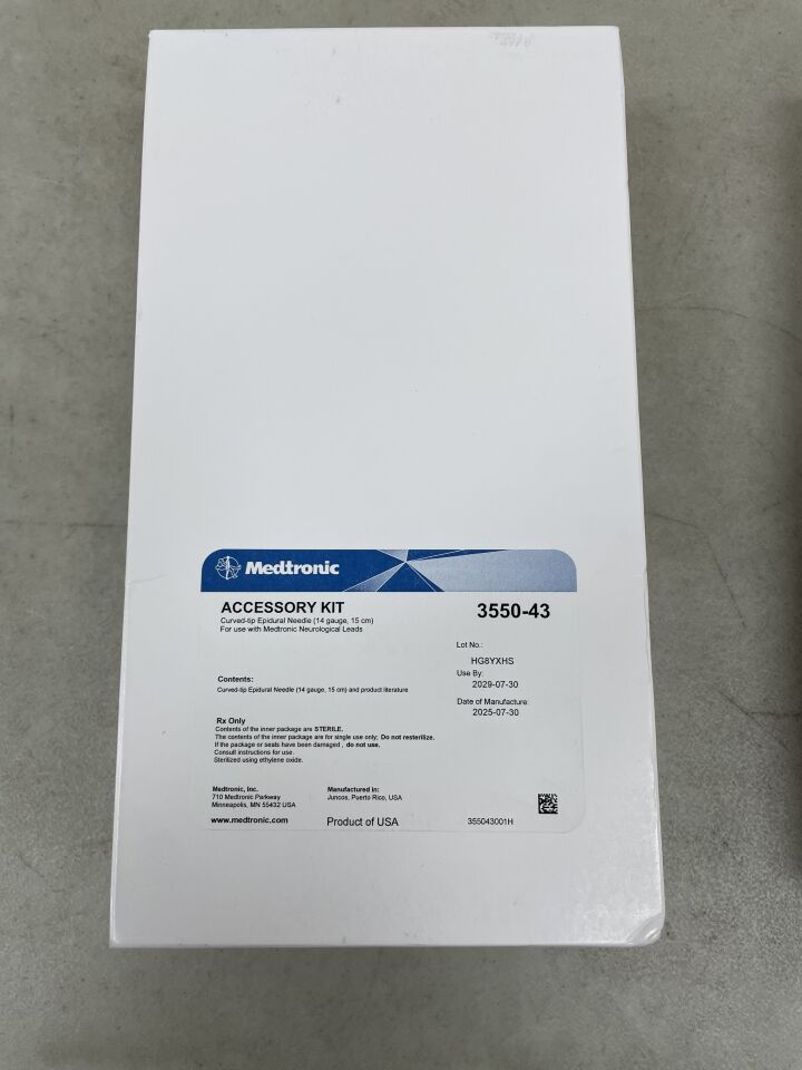 3550-43 - MEDTRONIC - Accessory Kit: Curved-Tip Epidural Needle, 14G, (BX/1) - ( Expiry Date: 2029-07-30 )