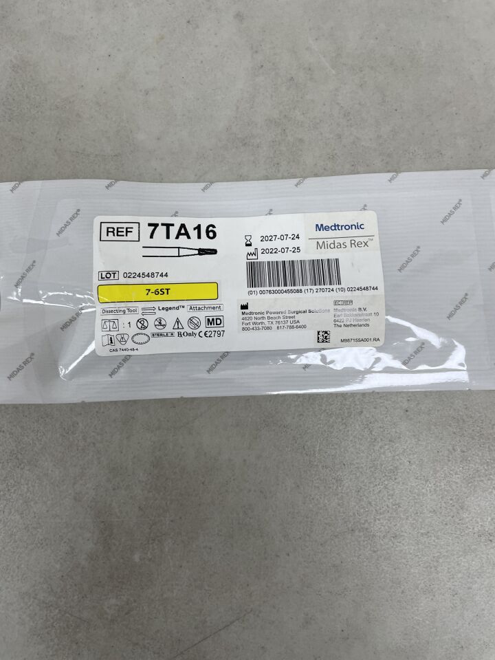 7TA16 - MEDTRONIC - Midas Rex Legend, Tapered 8cm, 1.6mm, (EA) - ( Expiry Date: 2027-07-24 )
