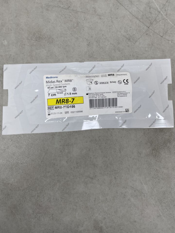 MR8-7TD156 - MEDTRONIC - Midas Rex MR8 Twist Drill, 1.5 mm Head Diameter, 6 mm Stop Depth, (EA) - ( Expiry Date: 2025-11-24 )