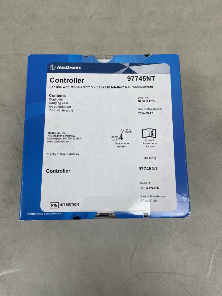 97745NT - MEDTRONIC - Controller For use with Models 97715/97716 Intellis Neurostimulators, (BX/1) - ( Expiry Date: 2099-12-31 )