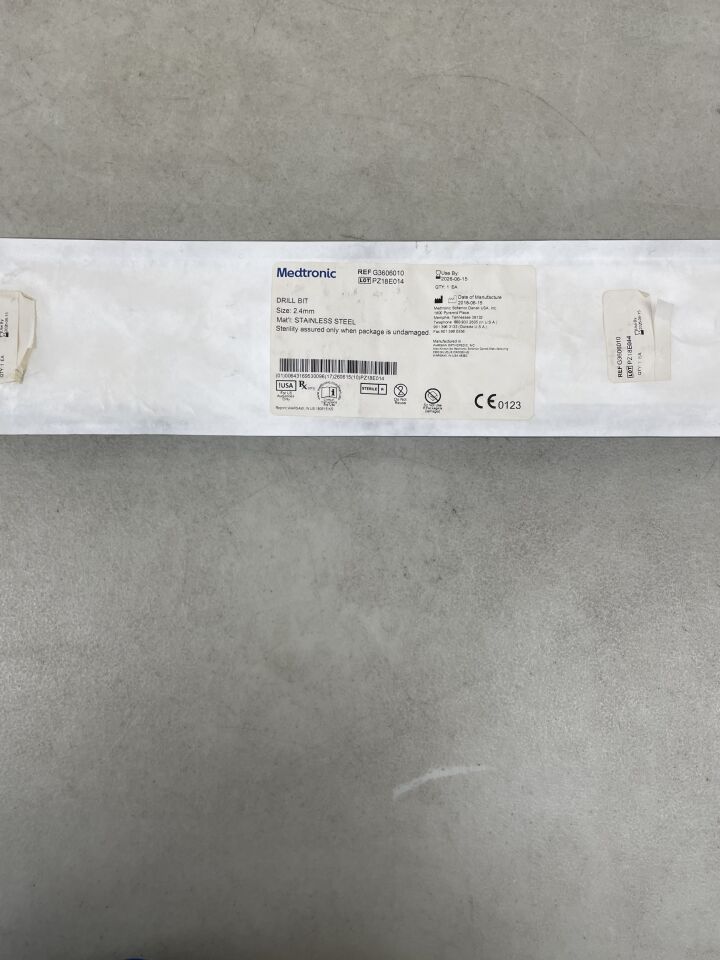 G3606010 - MEDTRONIC - Drill Bit Stainless Steel 2.4mm, (EA) - ( Expiry Date: 2026-06-15 )