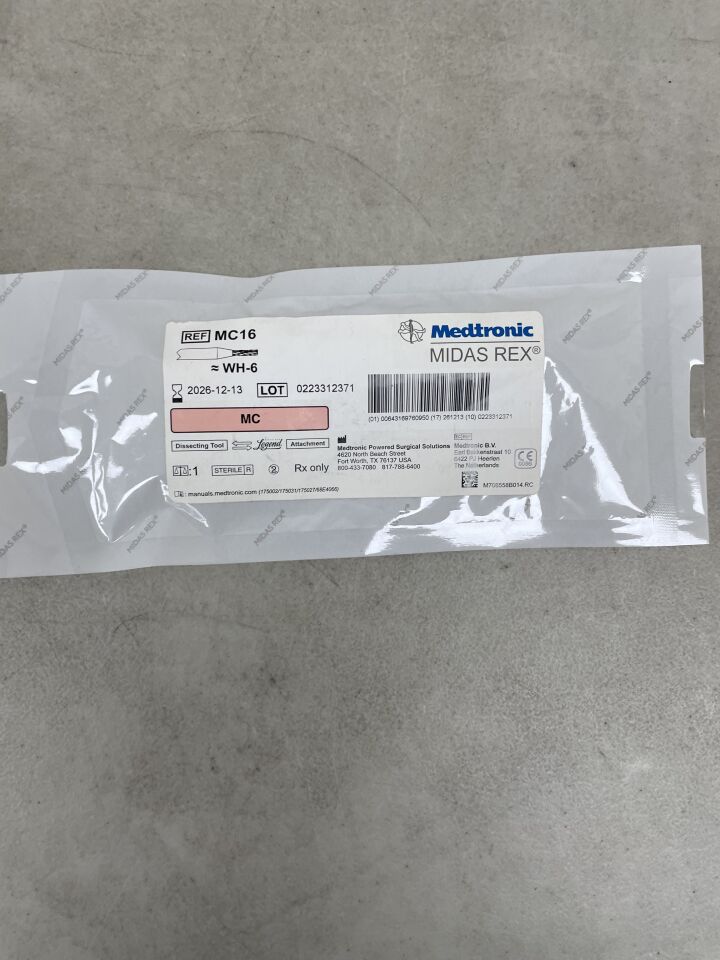 MC16 - MEDTRONIC - Midas Rex Legend Metal Cutter Carbide 1.6mm x 6.4mm, (EA) - ( Expiry Date: 2026-12-13 )