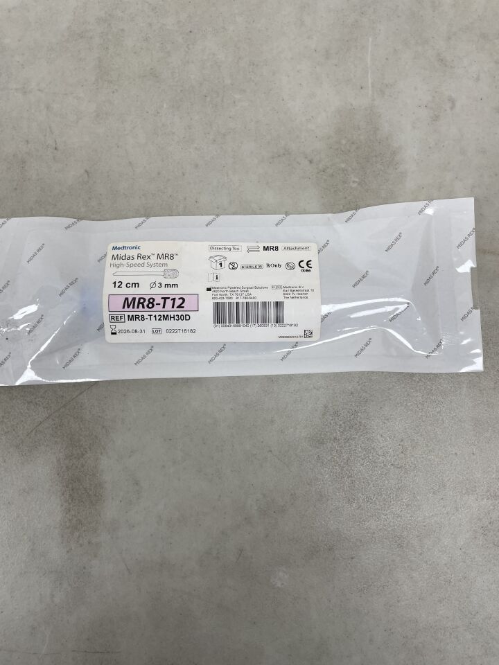 MR8-T12MH30D - MEDTRONIC - Midas Rex MR8 Match Head Diamond Dissecting Tool, 12 cm Shaft Length, 3 dia. x 3.2 mm Head Length, (EA) - ( Expiry Date: 2026-08-31 )