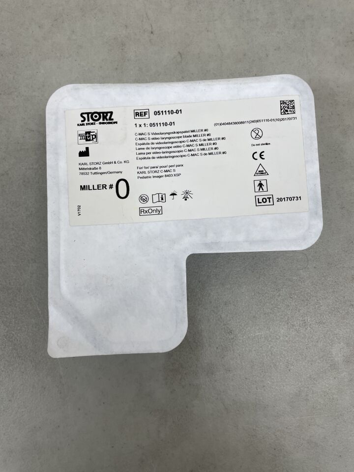 051110-01 - STORZ - C-Mac S Video Laryngoscope MAC Blade, Size 0, (EA) - ( Expiry Date: 2099-12-31 )