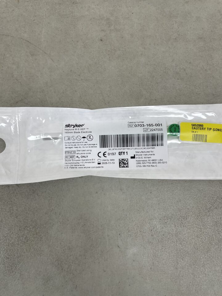 0703-165-001 - STRYKER - Neptune E-SEP 165mm Blade Electrode, (EA) - ( Expiry Date: 2025-11-13 )