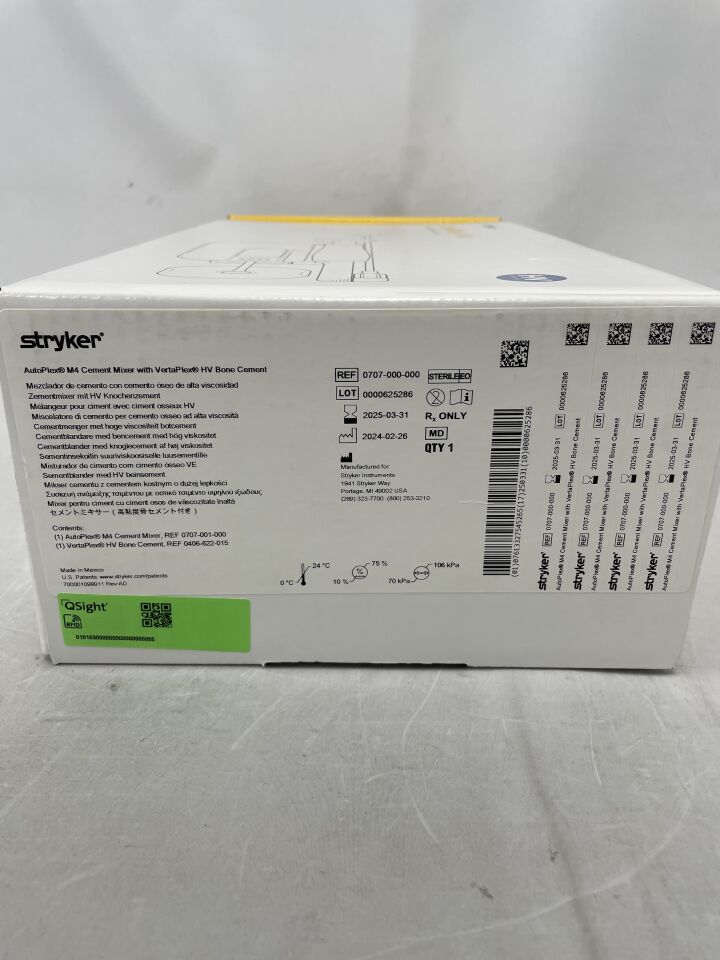 0707-000-000 - STRYKER - AutoPlex VertaPlex M4 Cement Mixer with HV Bone Cement, (BX/1) - ( Expiry Date: 2025-11-30 )