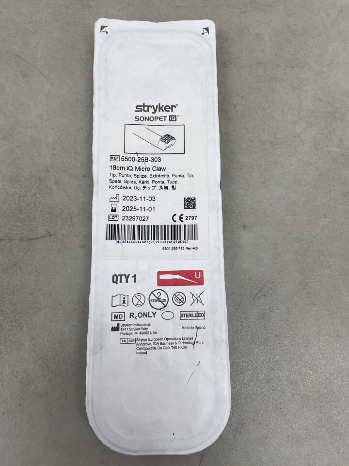 5500-25B-303 - STRYKER - Sonopet iQ Micro Claw, 18cm, (EA) - ( Expiry Date: 2025-11-01 )