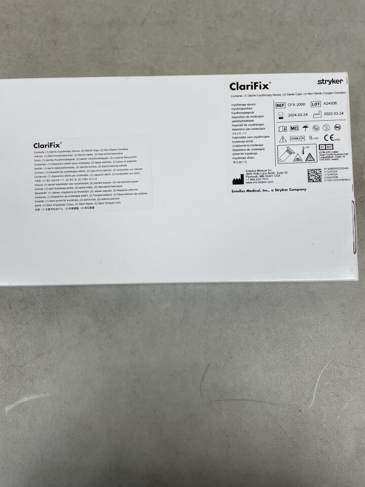 CFX-2000 - STRYKER - clarifix cryotherapy system, (BX/1) - ( Expiry Date: 2024-03-24 )