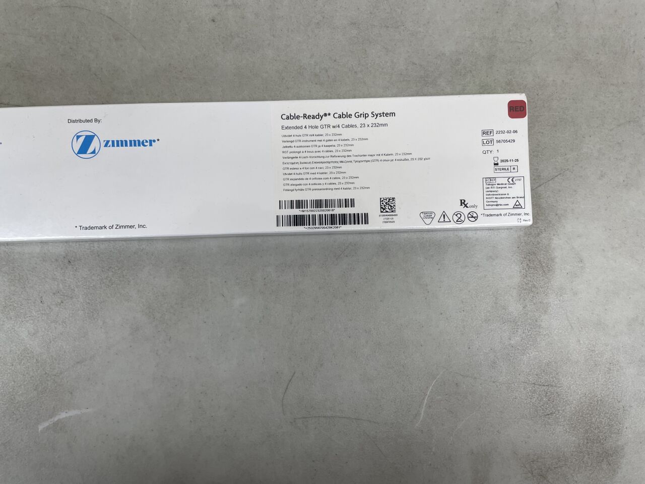 121298 - ZIMMER - Extended Trochanteric Reattachment Device, 23 x 232mm, (BX/1) - ( Expiry Date: 2025-11-25 )