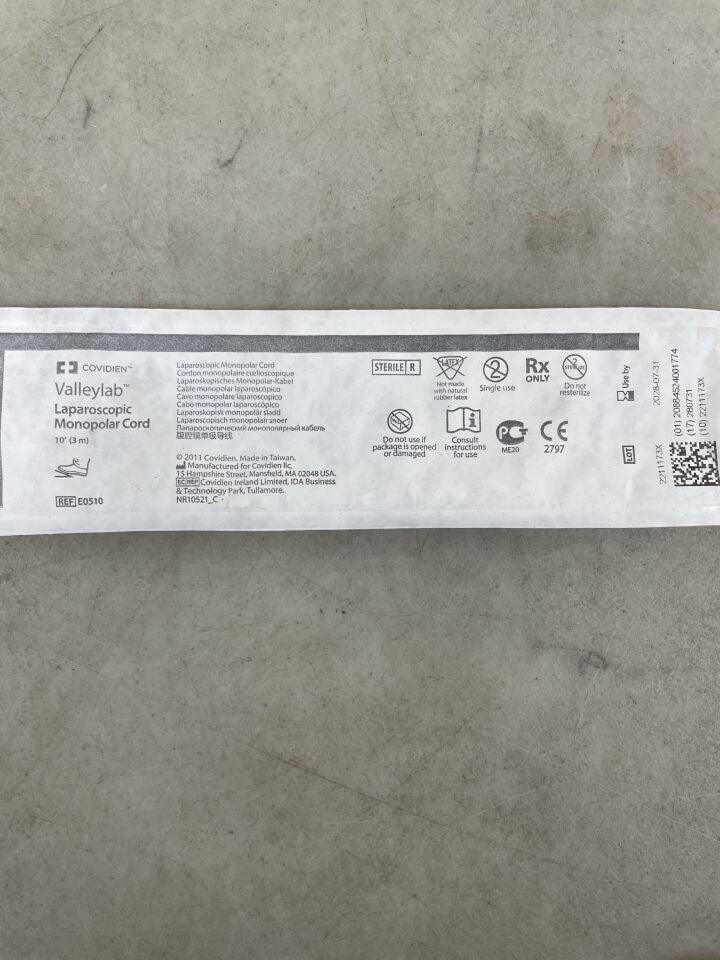 E0510 - COVIDIEN - Valleylab Footswitching Laparoscopic Monopolar Cord, 10 ft. Length, (EA) - ( Expiry Date: 2028-07-31 )