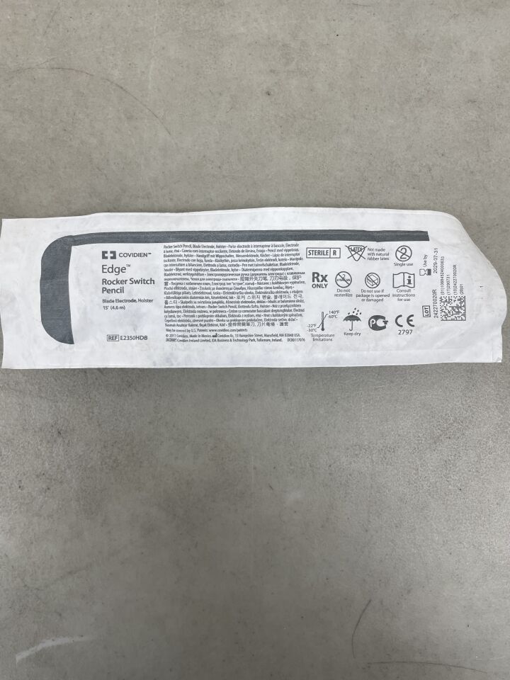E2350HDB - COVIDIEN - Edge Rocker Switch Pencil, Blade Electrode, Holster, 15', (EA) - ( Expiry Date: 2029-07-31 )