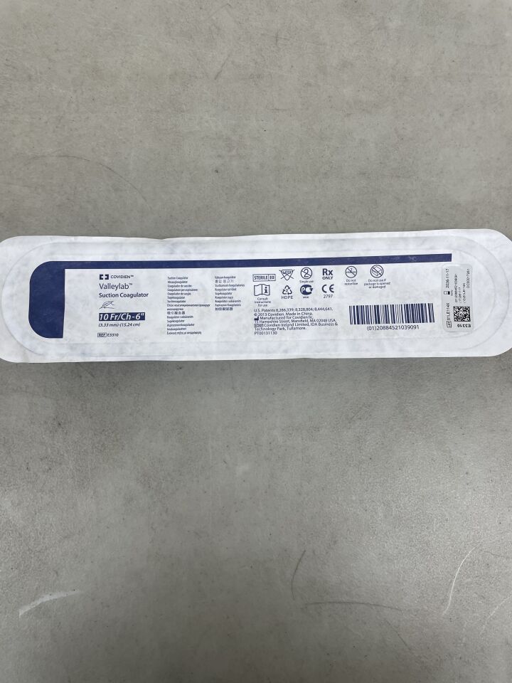E3310 - COVIDIEN - Valleylab Suction Coagulator, 10 Fr Size, 3.3 mm ID, 6 in. Shaft Length, (EA) - ( Expiry Date: 2026-11-17 )