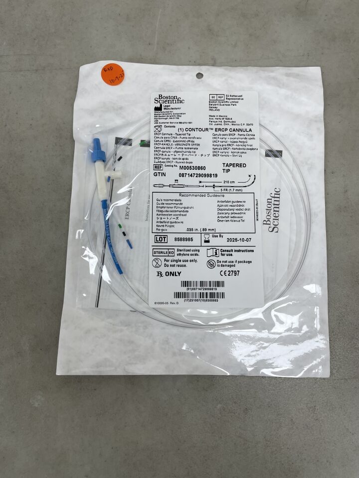 3086 - BOSTON SCIENTIFIC - Contour ERCP Cannula - Tapered Tip - 5Fr x 210cm, (EA) - ( Expiry Date: 2025-10-07 )